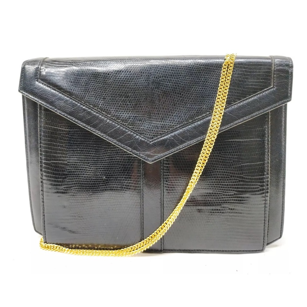 Yves Saint Laurent Shoulder Bag  Black Leather